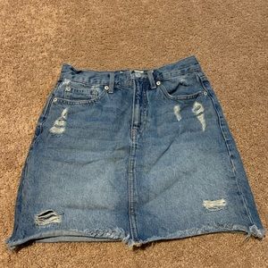 Denim jean skirt
